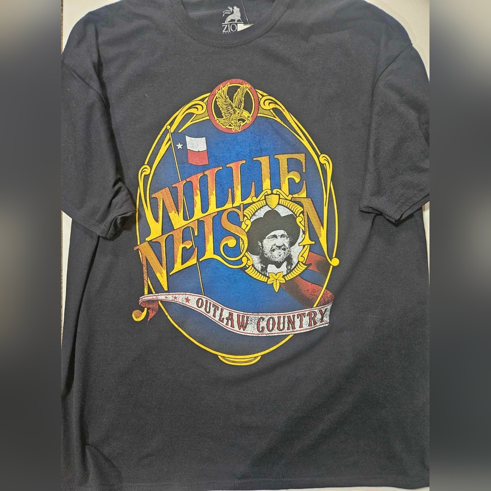 Willie‎ Nelson Mens Graphic T-shirt Small Outlaw Country Zion Rootswear Tee